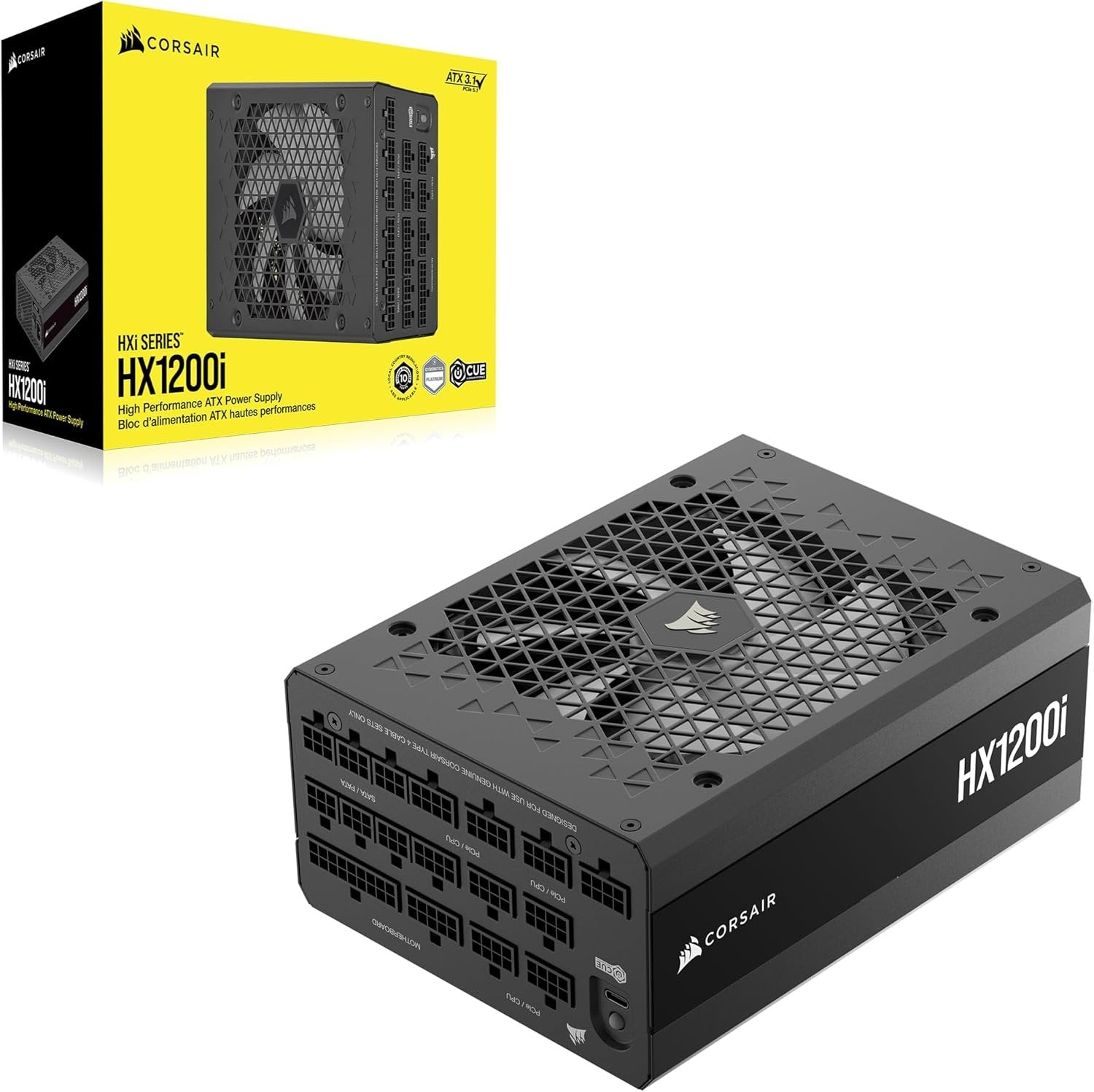 ספק כוח Corsair HX1200i 1200W Platinum Fully modular