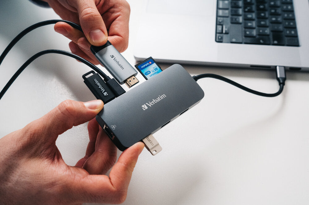 תחנת עגינה Verbatim CMH-09 PD USB HDMI Lan SD Card