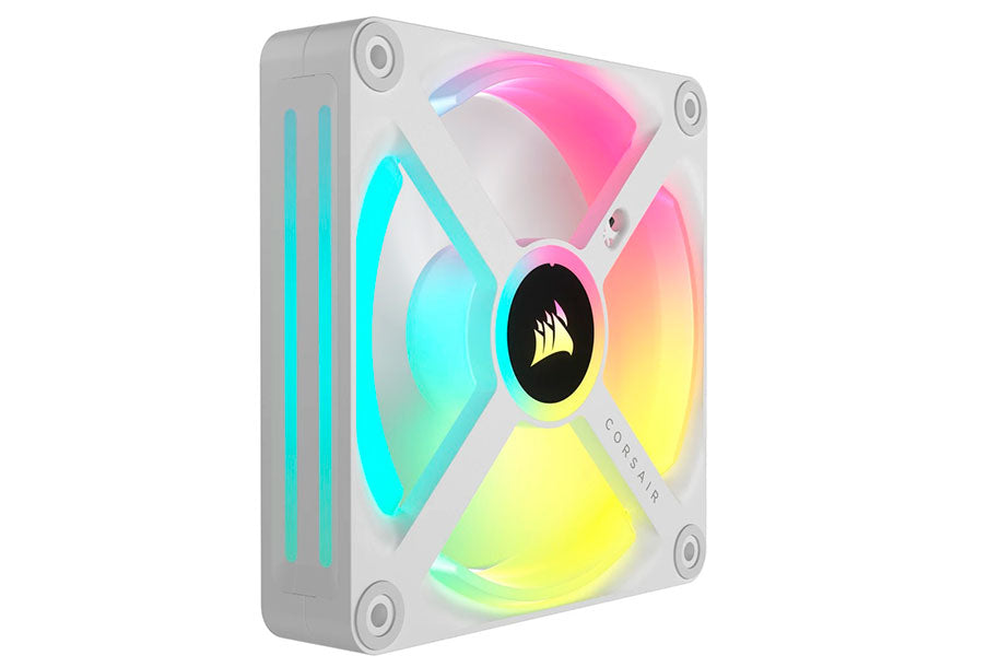 ערכת מאווררים למארז בצבע לבן Corsair iCUE Link QX120 RGB PWM 3x Fans 120mm