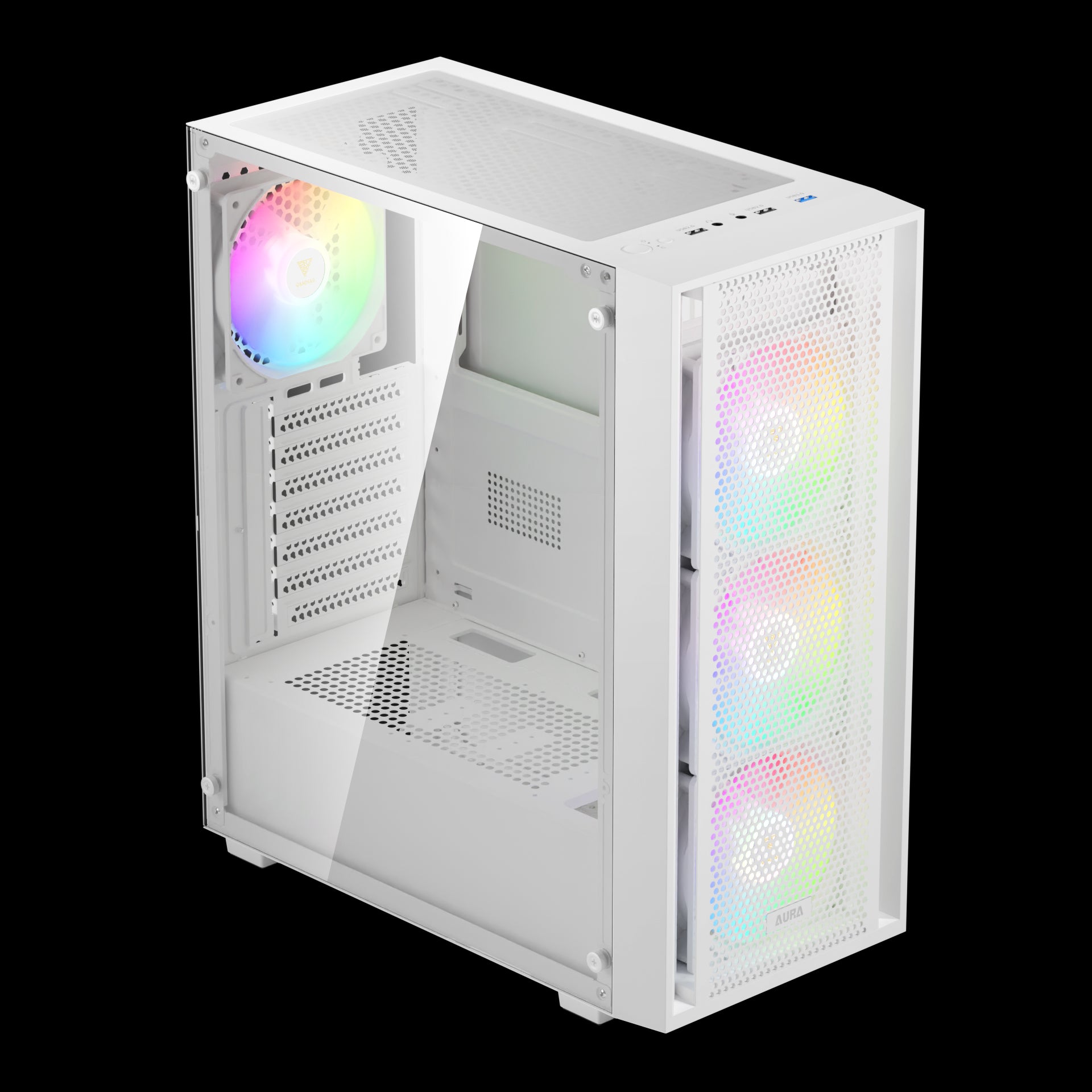 מארז בצבע לבן Gamdias Aura GC2 ELITE