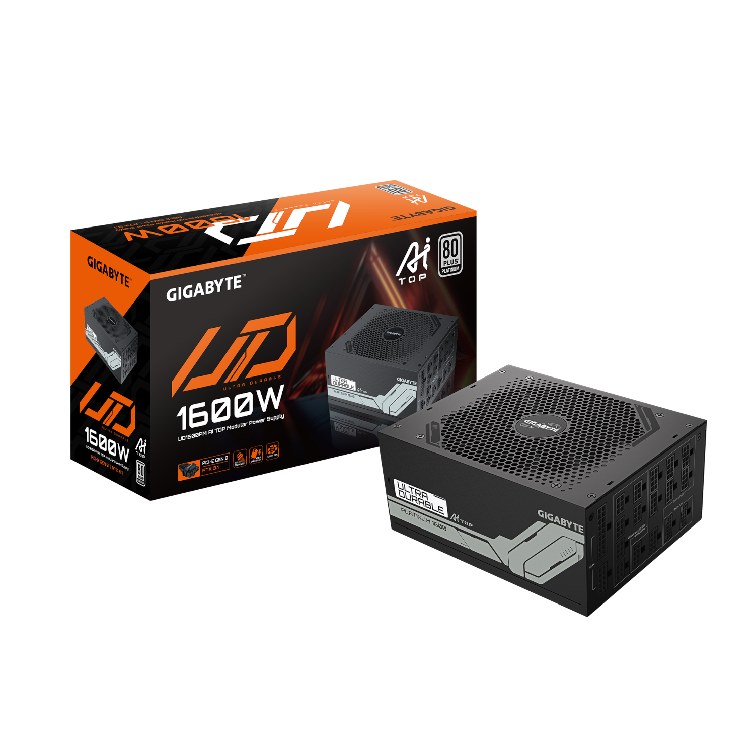 ספק כוח Gigabyte UD1600PM PG5 AI TOP 1600W 80+ Platinum