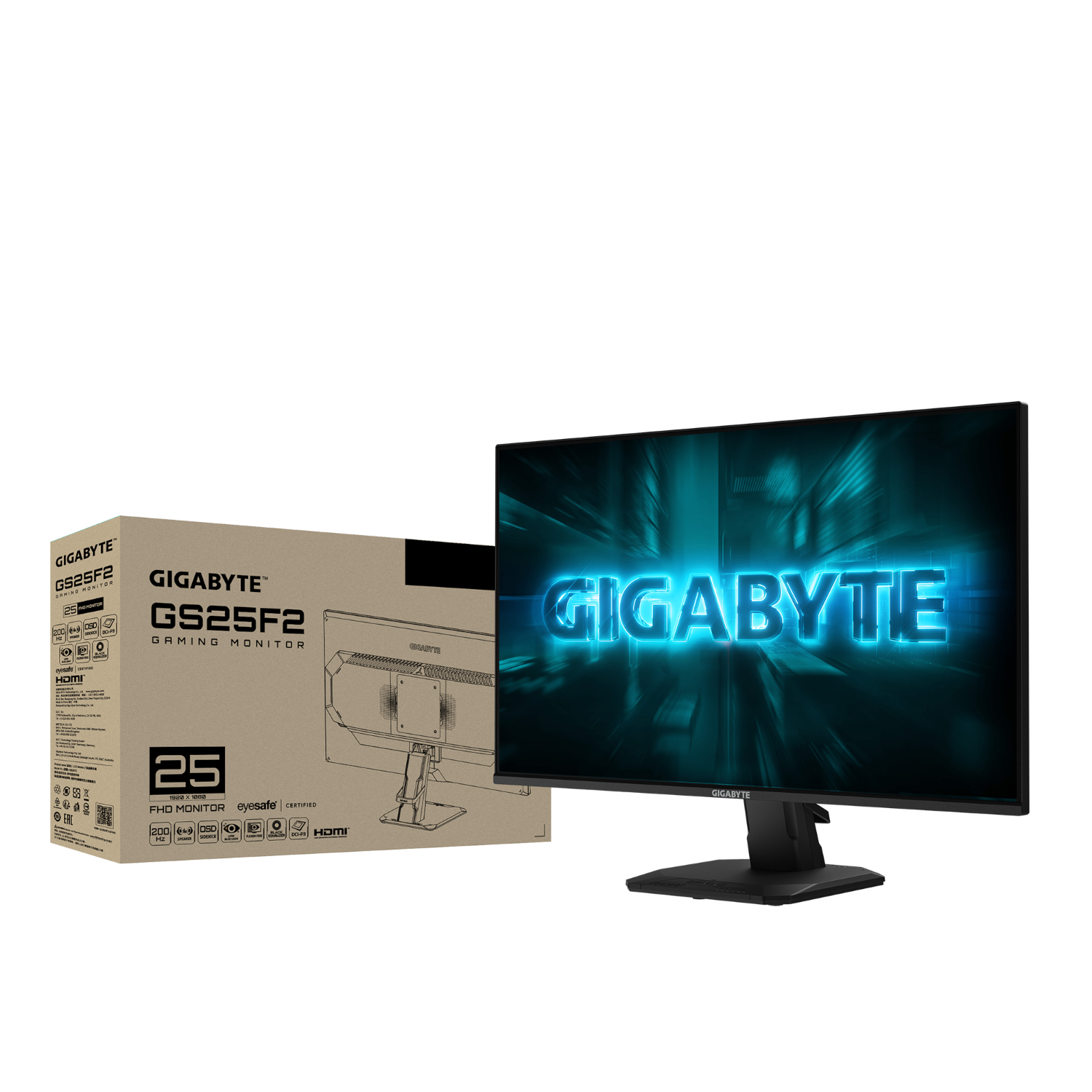 מסך גיימינג Gigabyte GS25F2A 24.5" SuperSpeed IPS FHD 240Hz 1ms