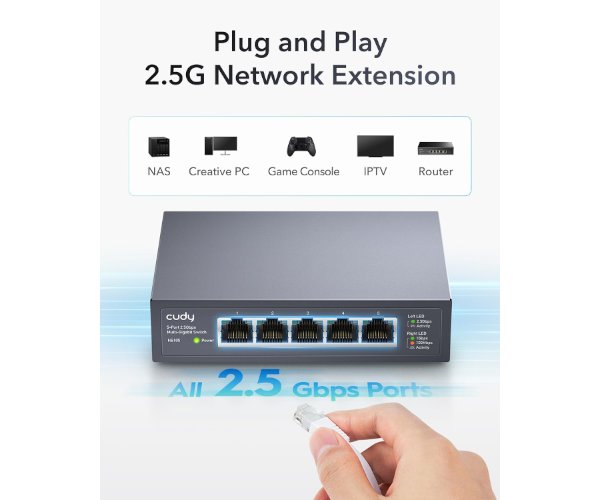 מתג Cudy 5-Port 2.5Gbit
