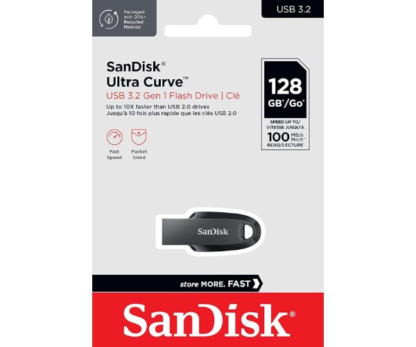 דיסק און קי SanDisk Ultra Curve USB 3.2 128GB