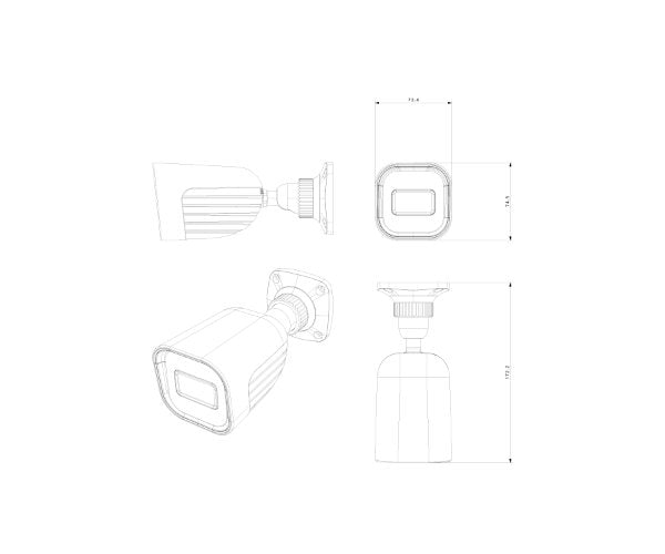 מצלמת צינור Provision I2-320IPSN-28-V2 AHD 2.8 2MP