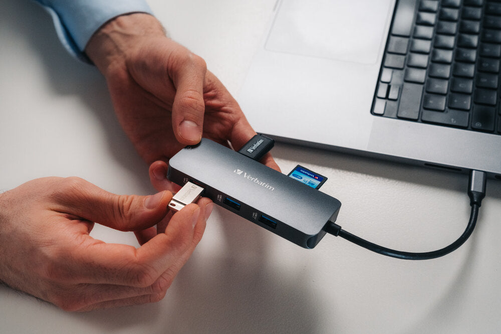 תחנת עגינה Verbatim CMH-09 PD USB HDMI Lan SD Card