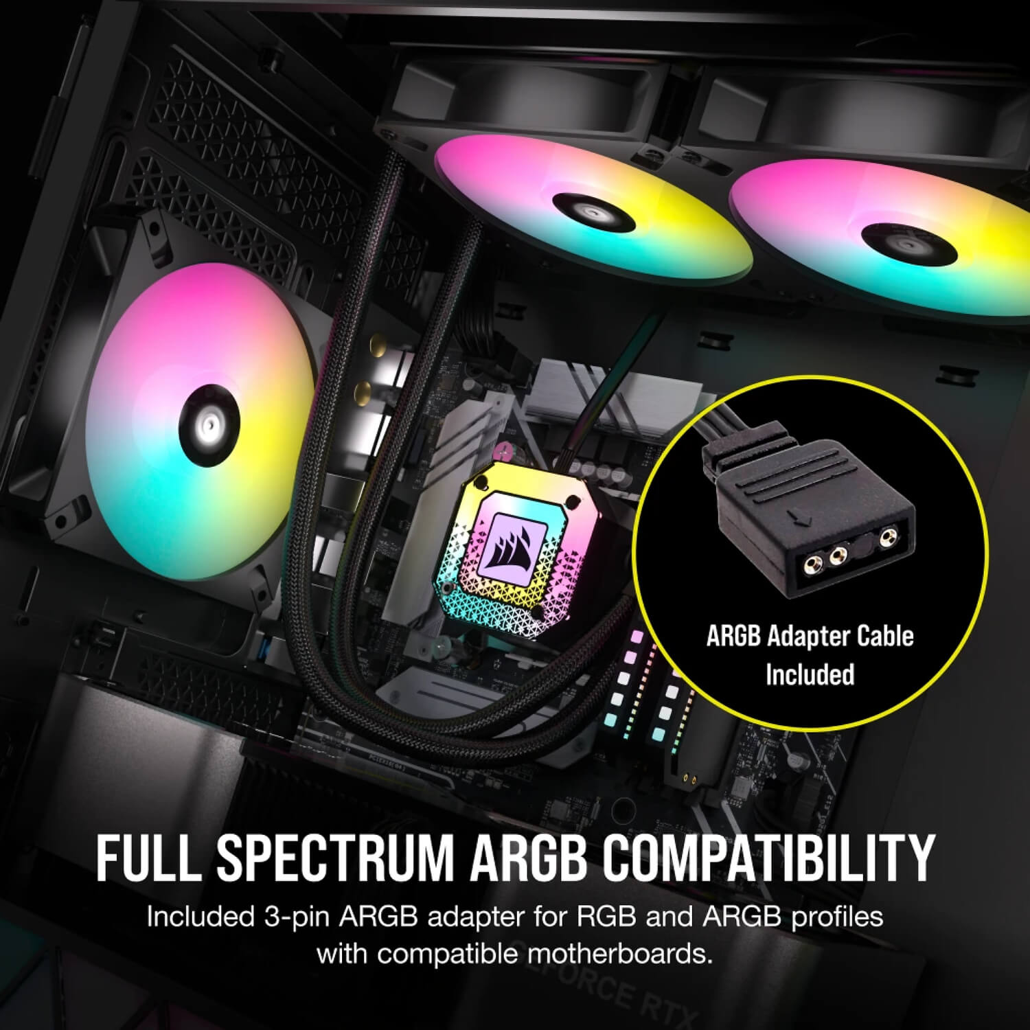 ערכת מאווררים למארז Corsair iCUE AR120 Digital ARGB PWM 3x Fans 120mm