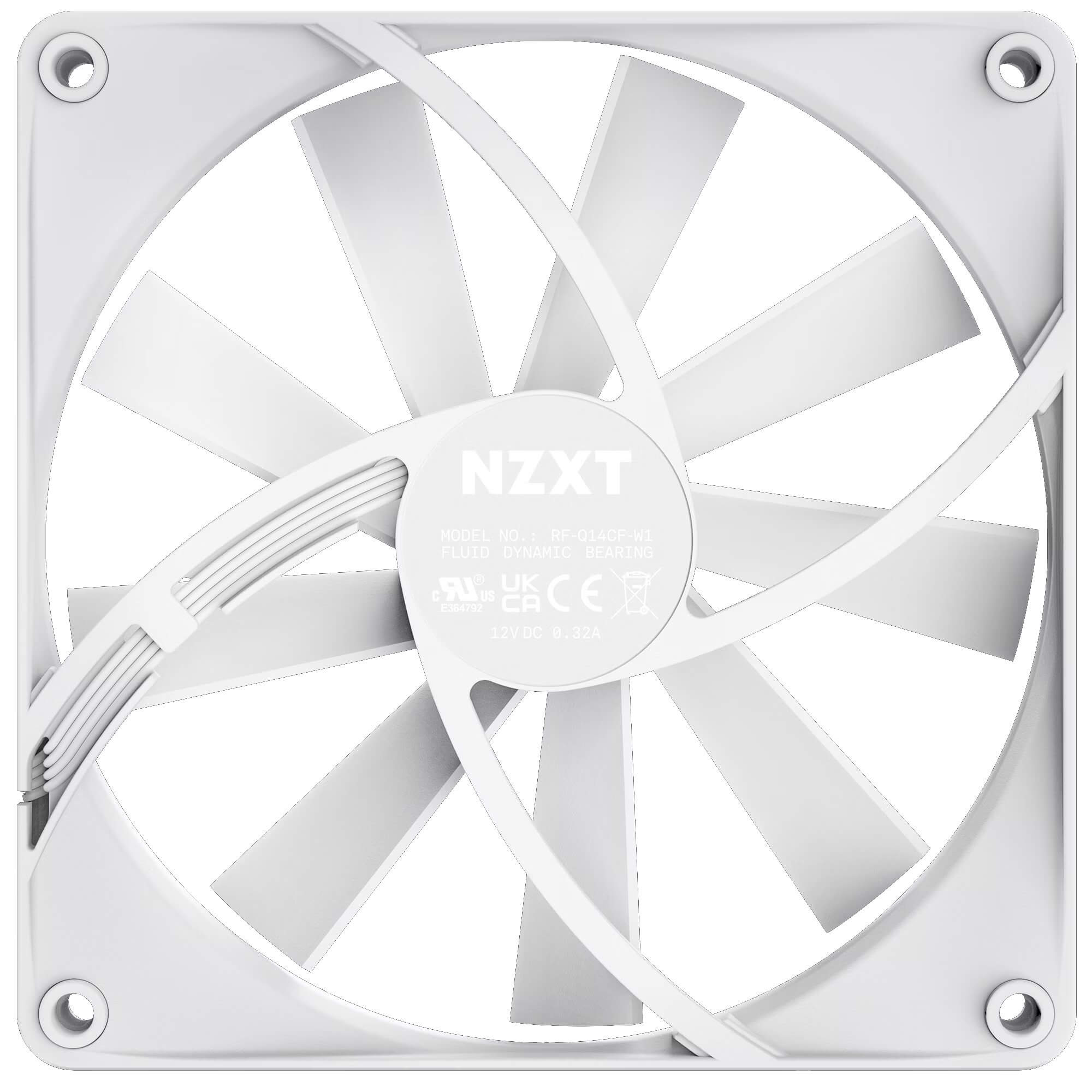 מאוורר למארז בצבע לבן NZXT F140Q Quiet Airflow 140mm