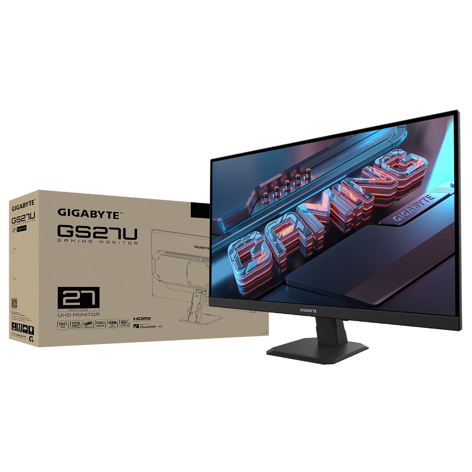 מסך גיימינג Gigabyte GS27U 27" IPS 4K UHD 160Hz 1ms SPK