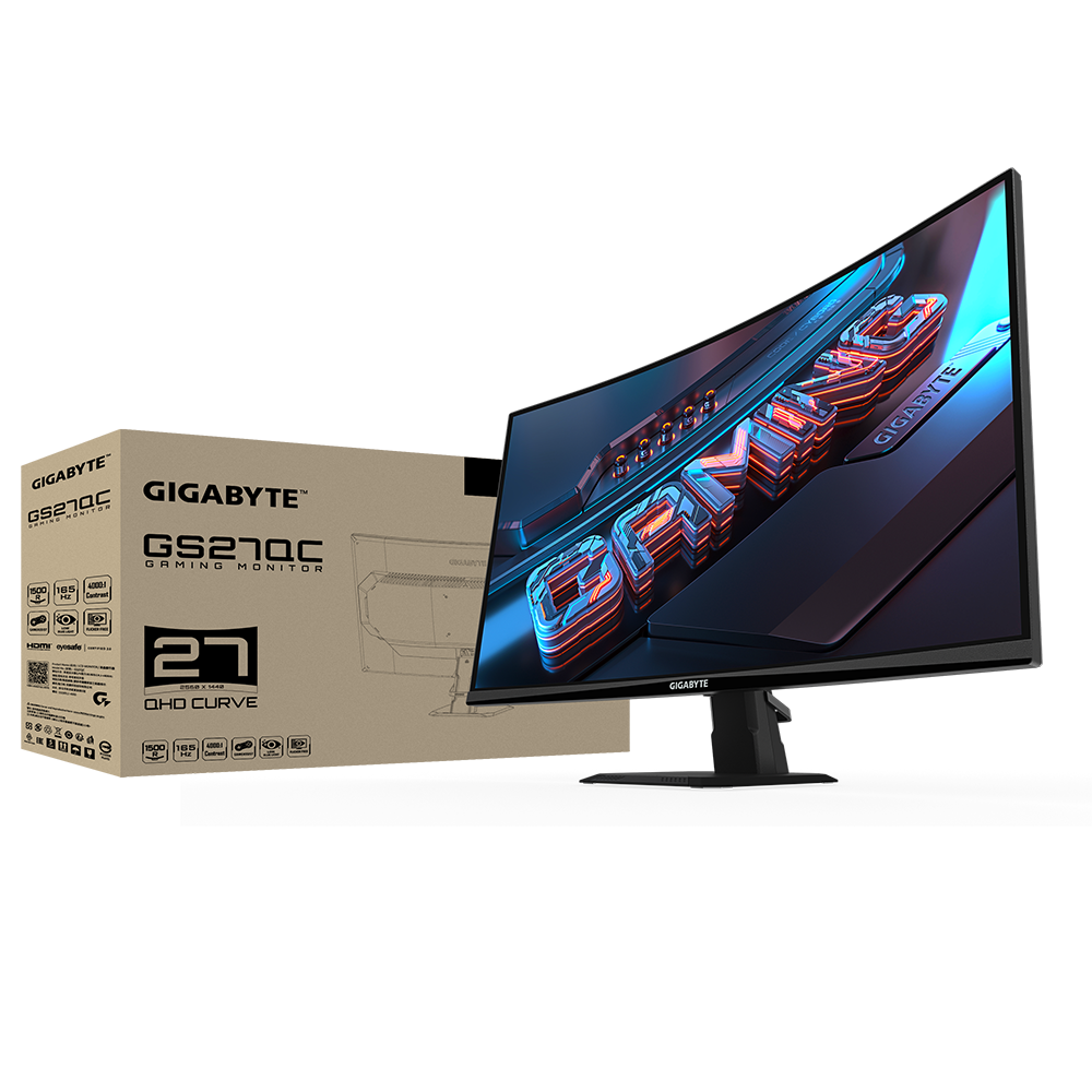 מסך גיימינג קעור Gigabyte GS27QC 27" VA 2K QHD 170Hz 1ms