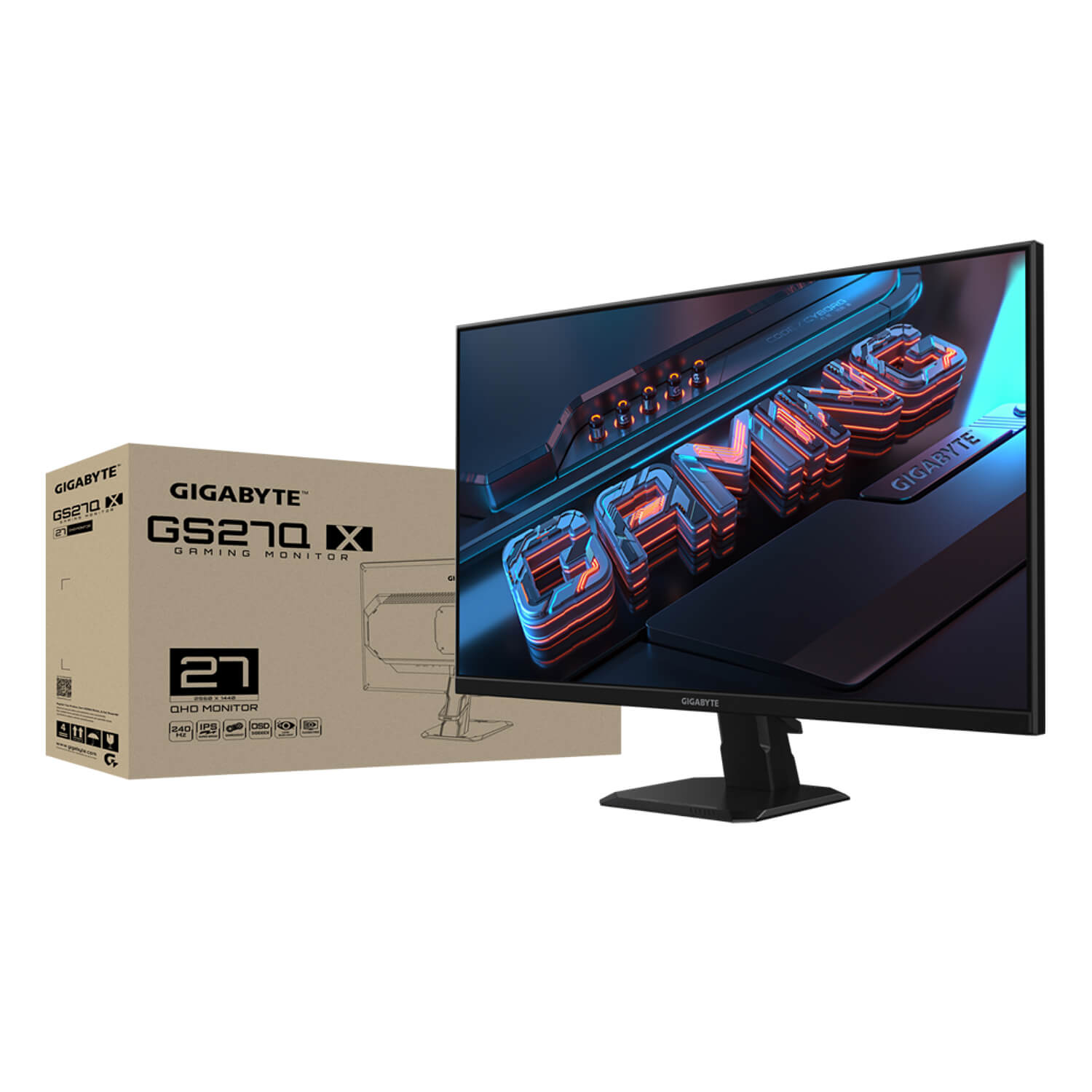 מסך גיימינג Gigabyte GS27Q-X 27" IPS 2K QHD 240Hz 1ms