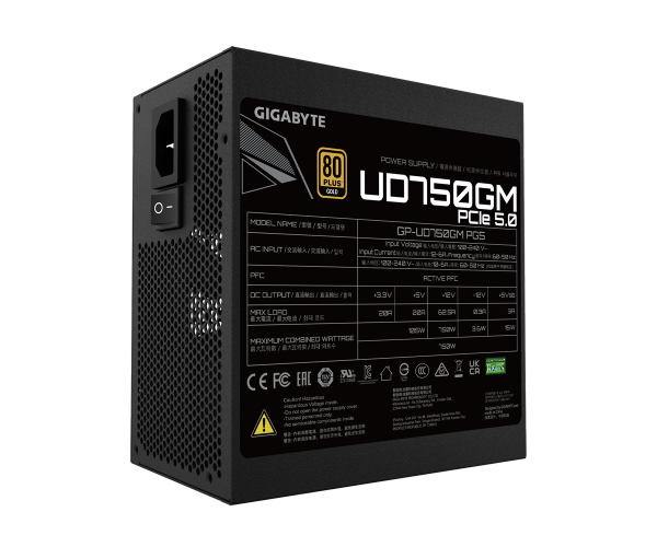 ספק כוח Gigabyte UD 750W Gold Full Modular