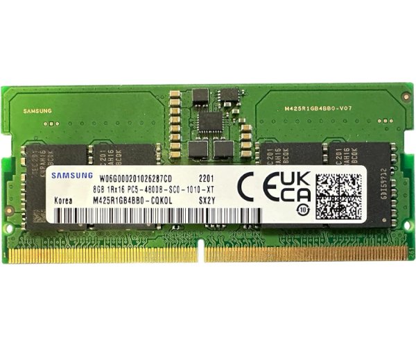 זיכרון לנייד Samsung SO-DIMM 8GB DDR5 4800Mhz