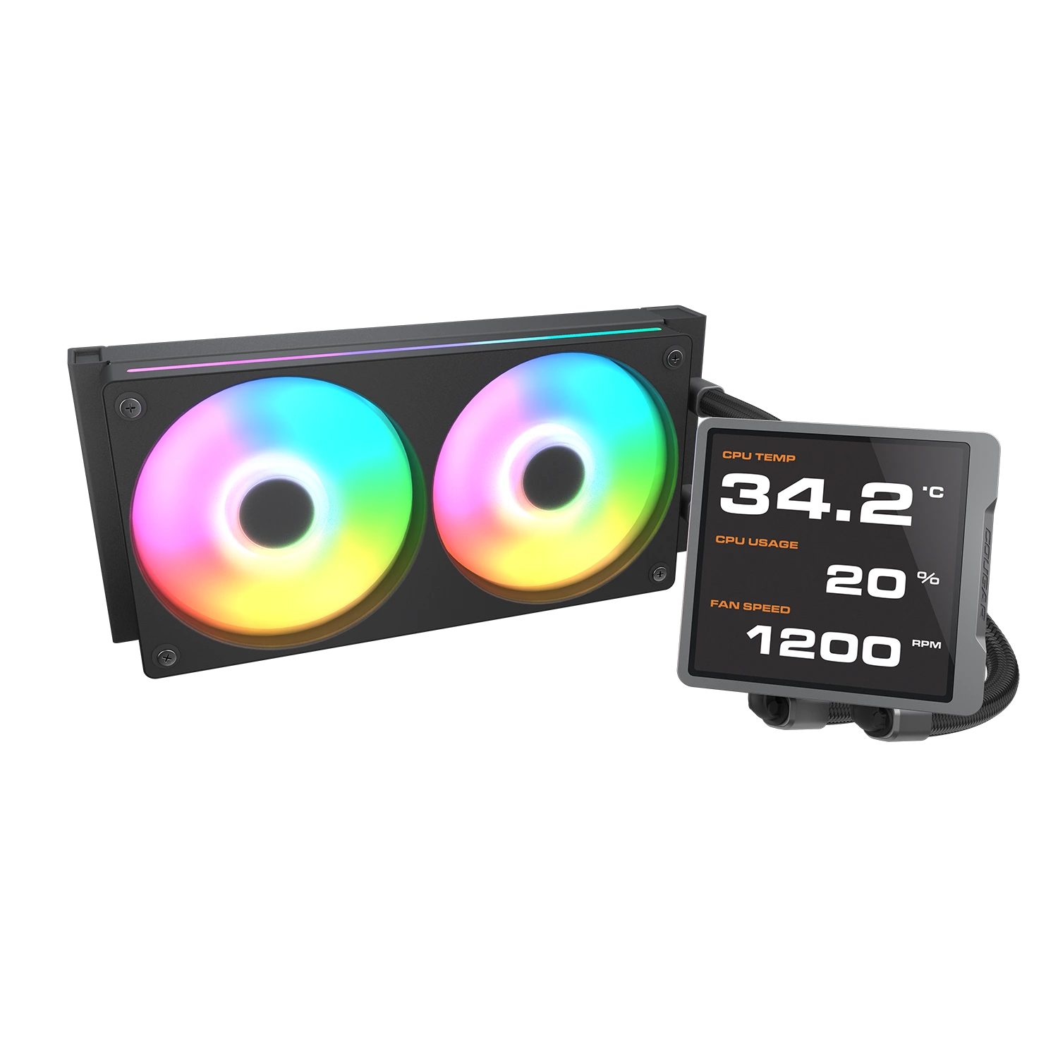 קירור נוזלי Cougar POSEIDON VISTEK Pro 240 ARGB LCD