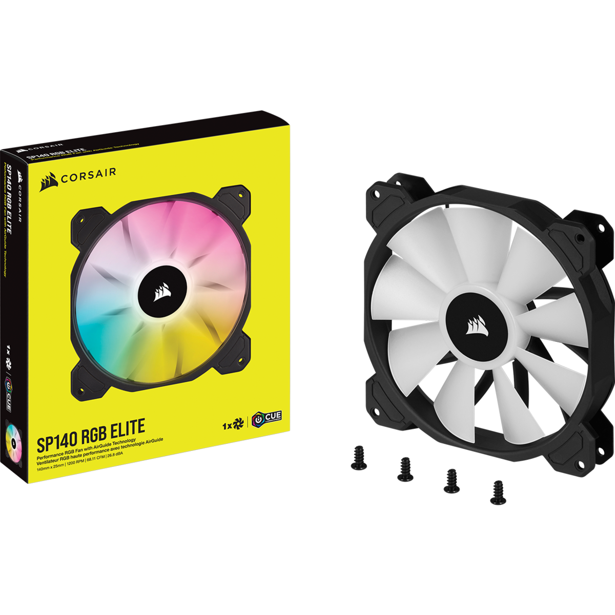 מאוורר למארז Corsair iCUE SP140 RGB ELITE Performance PWM 140mm