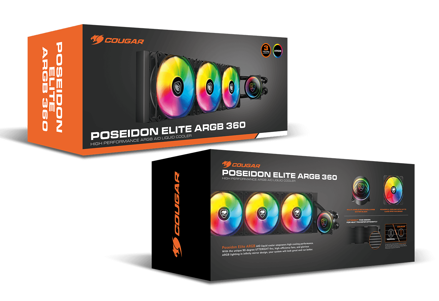 קירור נוזלי Cougar Poseidon Elite 360 ARGB