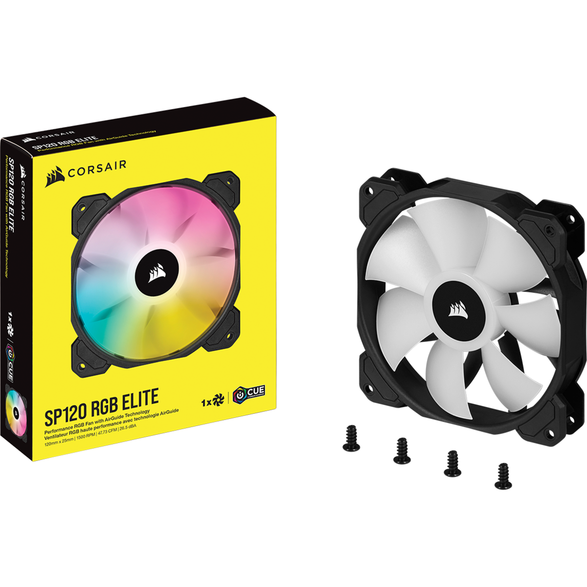 מאוורר למארז Corsair iCUE SP120 RGB ELITE Performance PWM 120mm