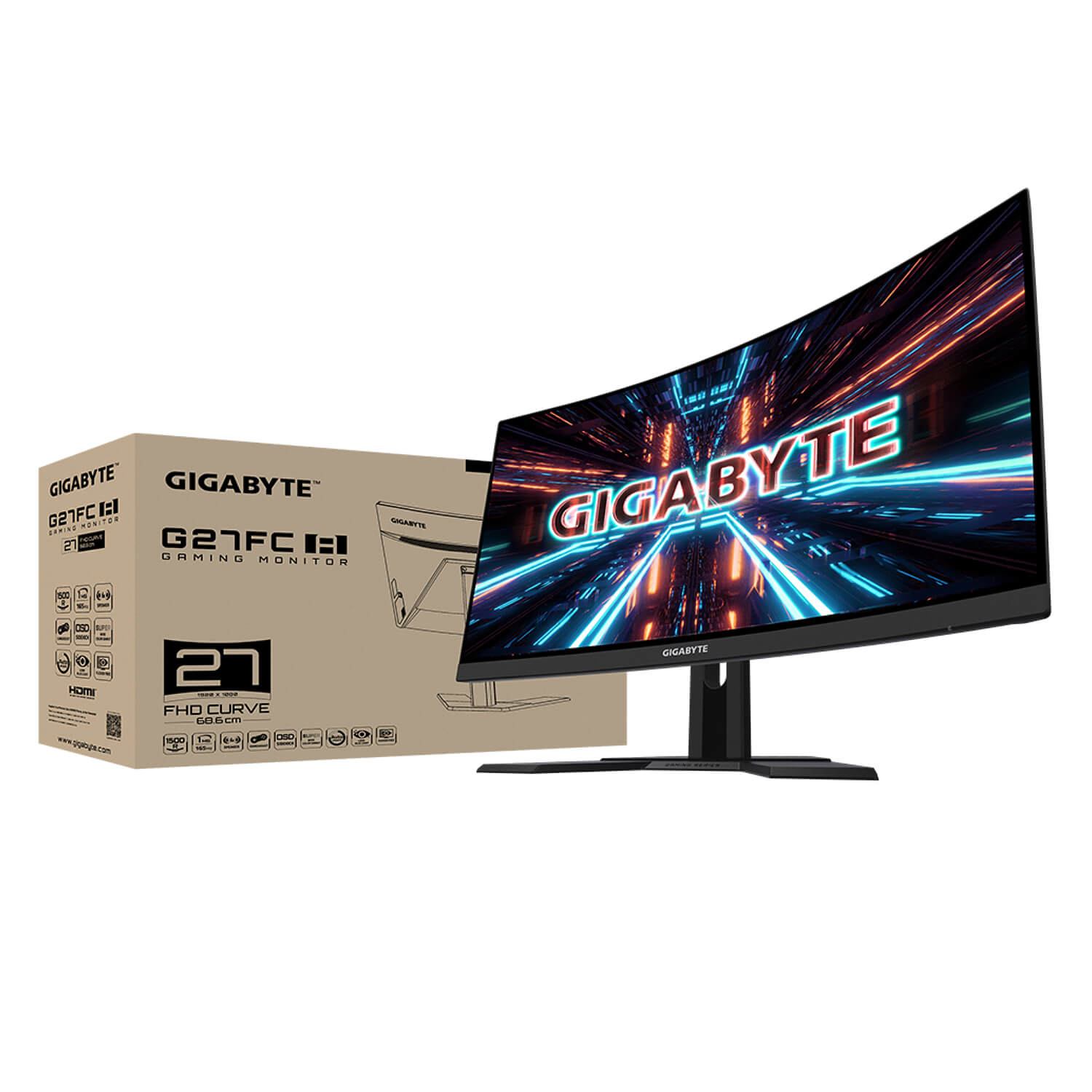 מסך גיימינג קעור Gigabyte G27FCA 27" VA FHD 165Hz 1ms