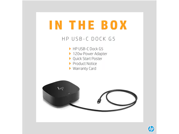 תחנת עגינה HP USB-C Dock G5 100W