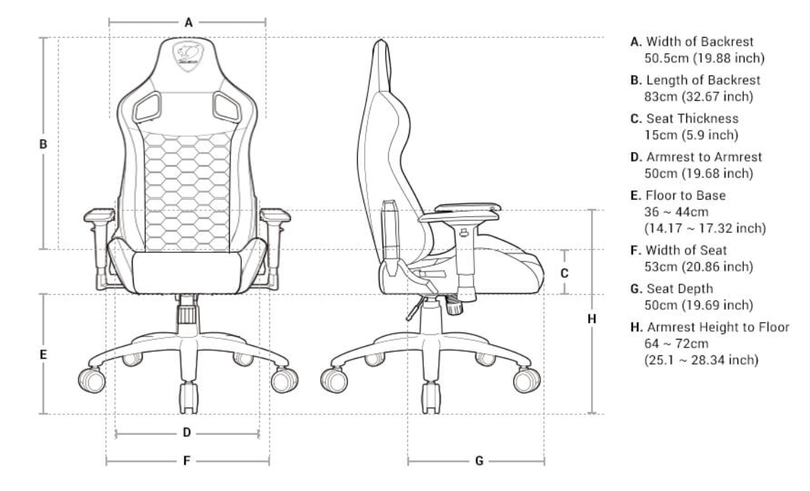 כיסא גיימינג Cougar Outrider S Royal