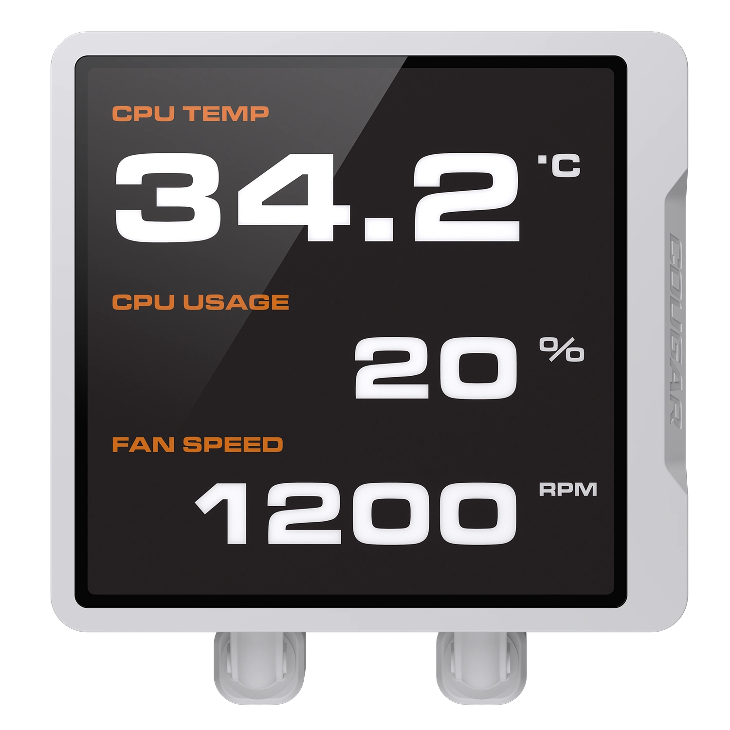 קירור נוזלי לבן Cougar POSEIDON VISTEK Pro 360 ARGB LCD White
