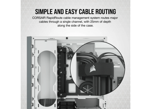 מארז בצבע לבן Corsair 5000D Airflow TG