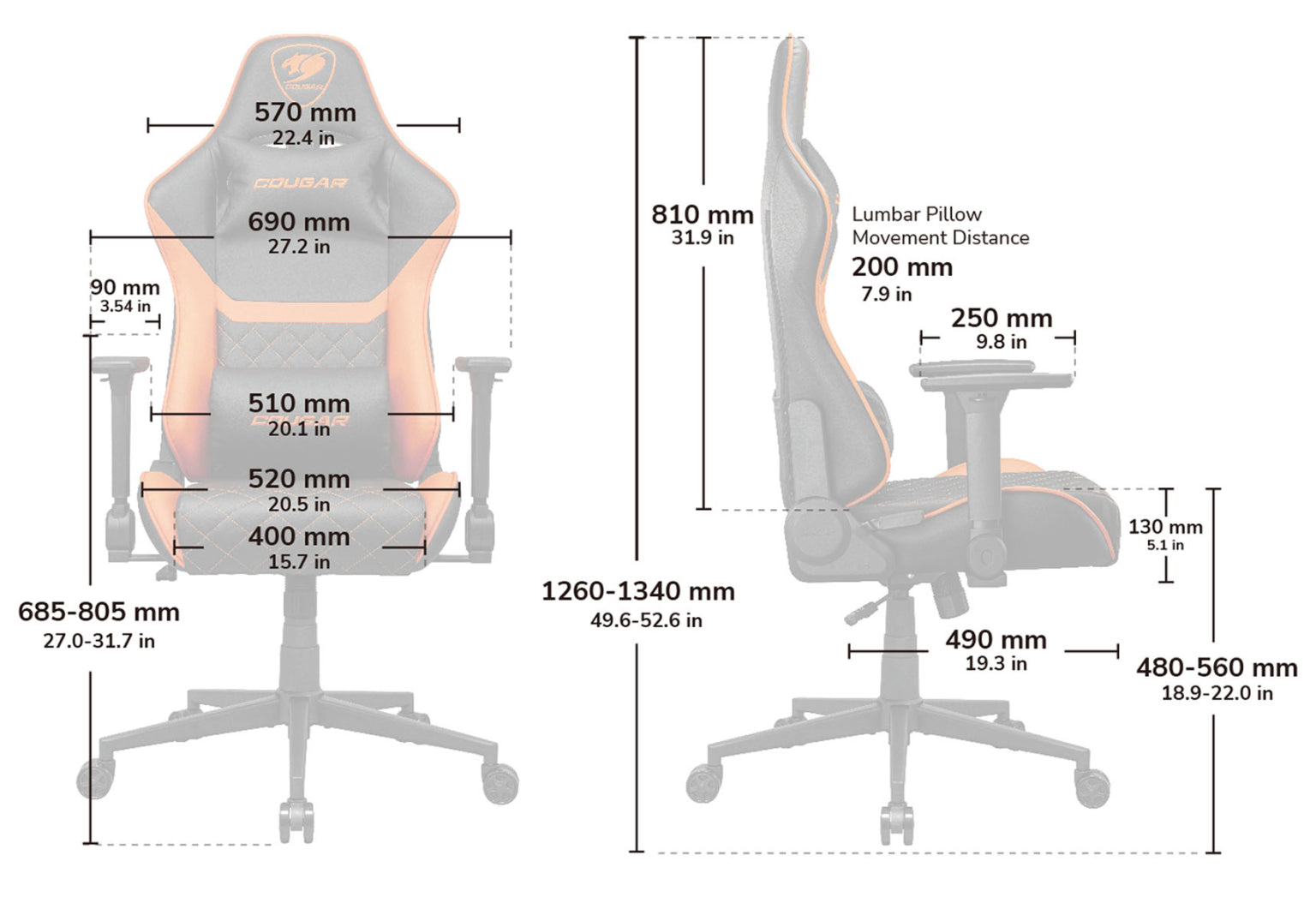 כיסא גיימינג Cougar Armor One V2