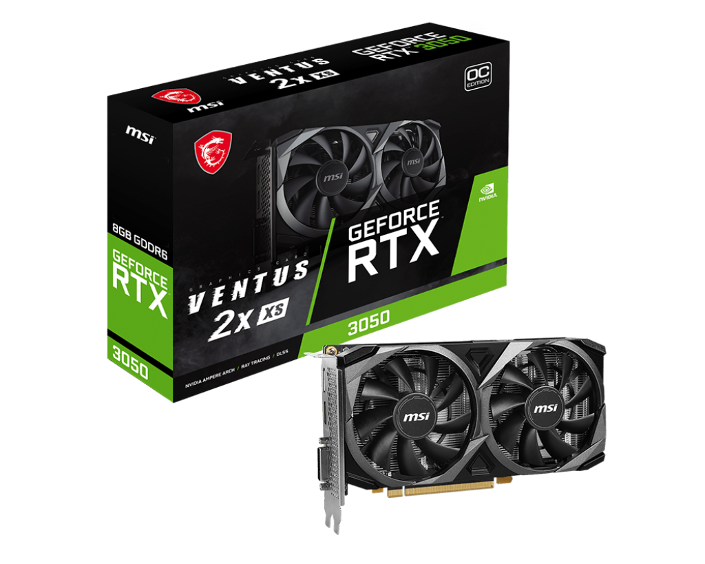 כרטיס מסך MSI GeForce RTX 3050 8GB Ventus 2X XS