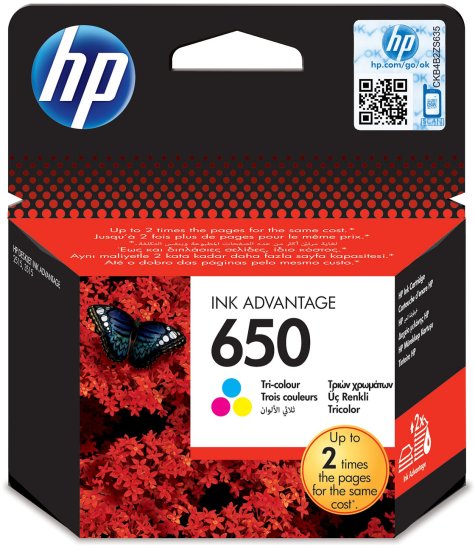 דיו מקורי HP 650 צבע