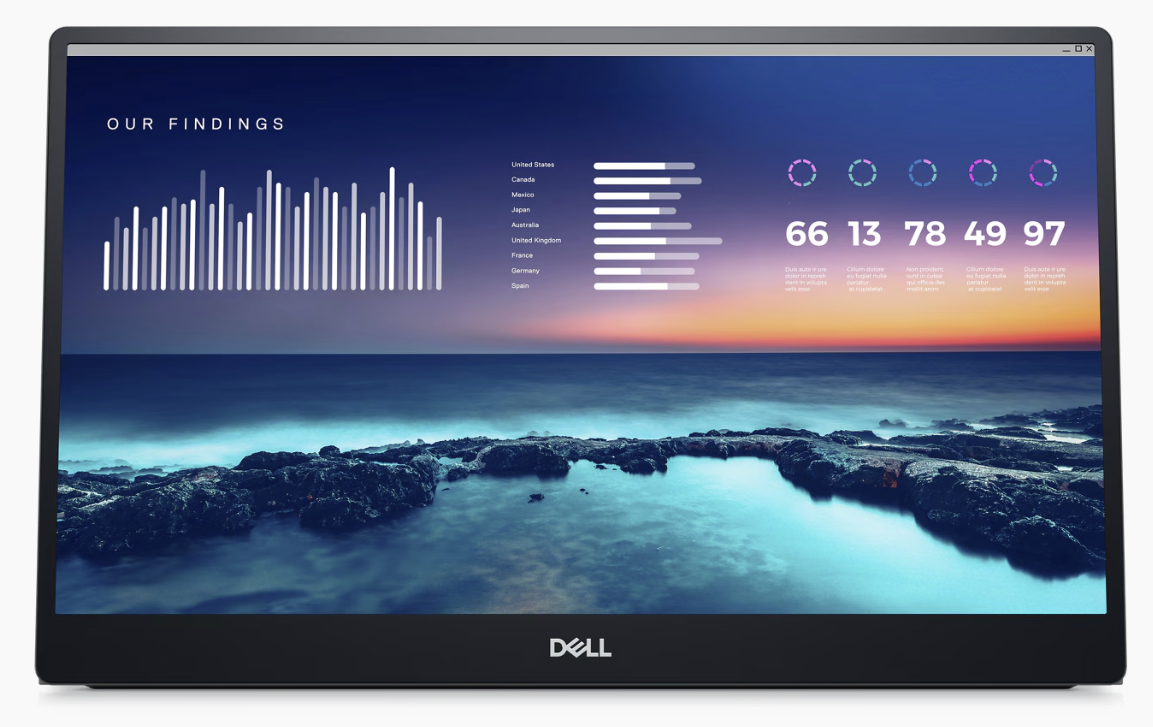 מסך נייד Dell Portable P1424H 14'' FHD IPS