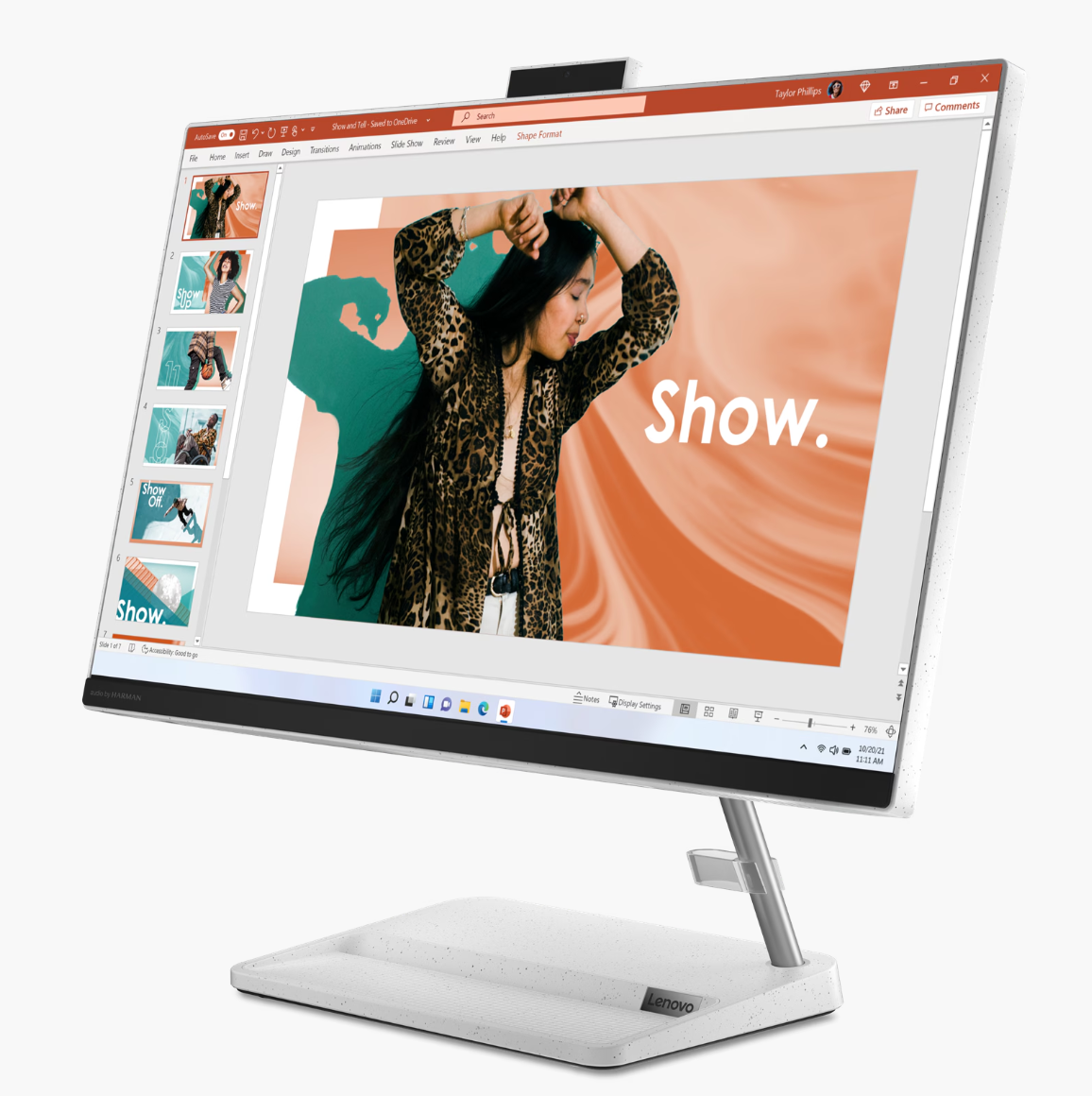 מחשב נייח Lenovo IdeaCentre AIO 3 24IAP7 24'' i5-13420H/16G/1TB/DOS/White/3Y-OS