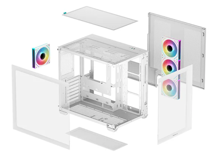מארז לבן DeepCool CG530 4F White