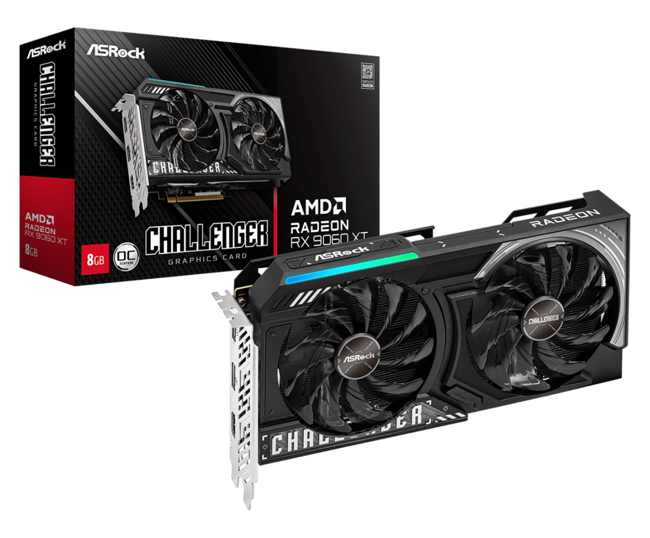 כרטיס מסך ASRock Radeon RX 9060 XT 8GB Challenger OC