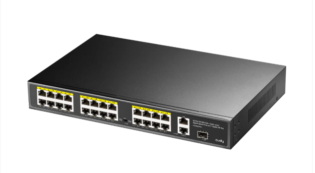 מתג Cudy 24-Port POE 30W 10/100 2xUplink RJ45 Gigabit 1xSFP