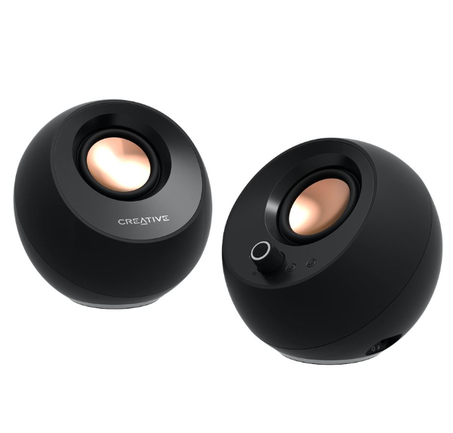 רמקולים בצבע Creative Pebble Pro 2.0 USB-C BT RGB Black