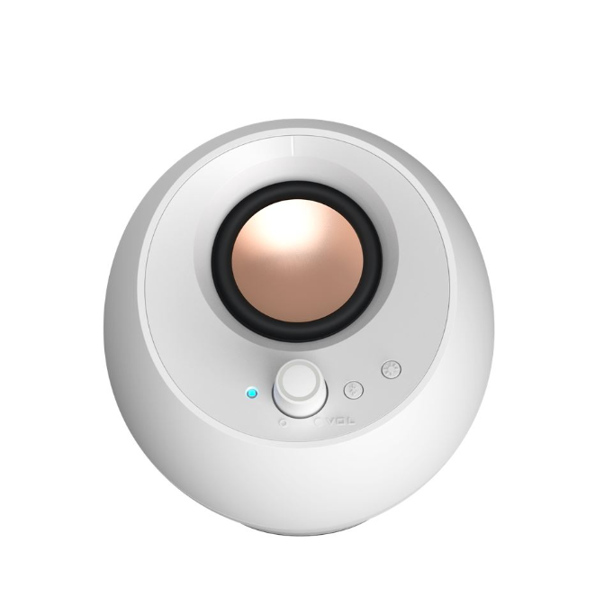 רמקולים בצבע לבן Creative Pebble Pro 2.0 USB-C BT RGB White