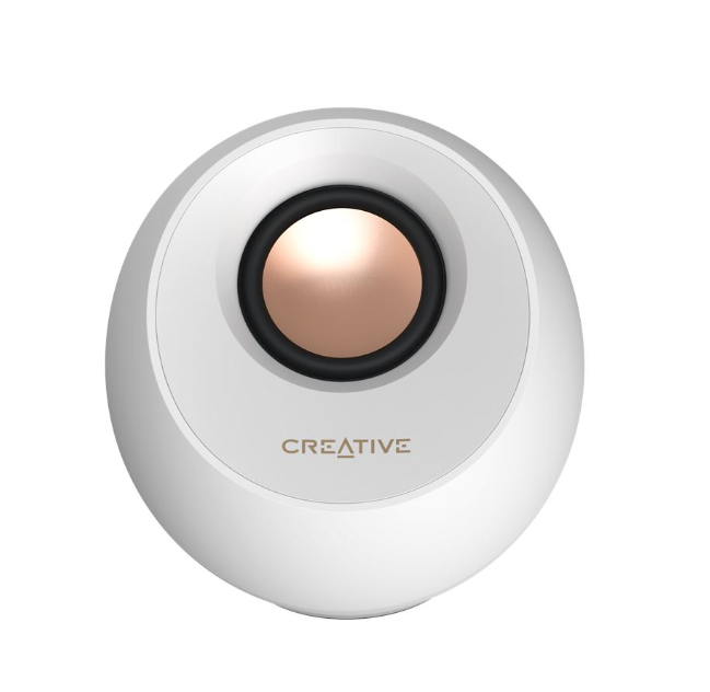 רמקולים בצבע לבן Creative Pebble Pro 2.0 USB-C BT RGB White