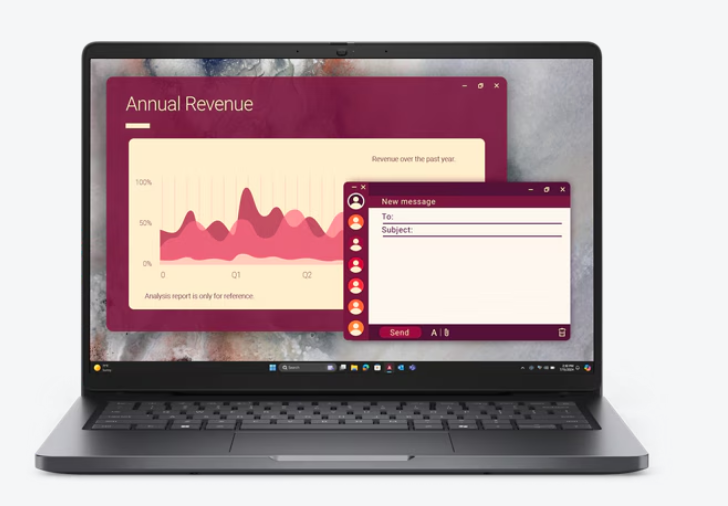 מחשב נייד Dell Pro PC14250 14'' Core 5 120U/16G/512GB/DOS/3YOS