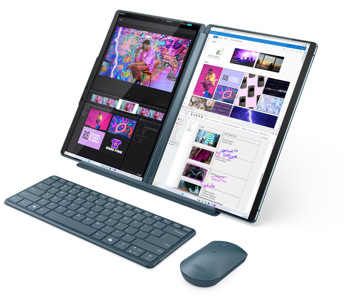 מחשב נייד Yoga Book 9 13IMU9 2x 13.3″ Ultra 7 155H/32G/1TB/Touch/OLED/11P/3YOS