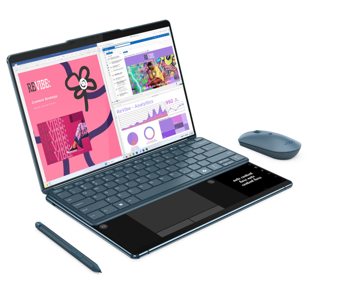 מחשב נייד Yoga Book 9 13IMU9 2x 13.3″ Ultra 7 155H/32G/1TB/Touch/OLED/11P/3YOS