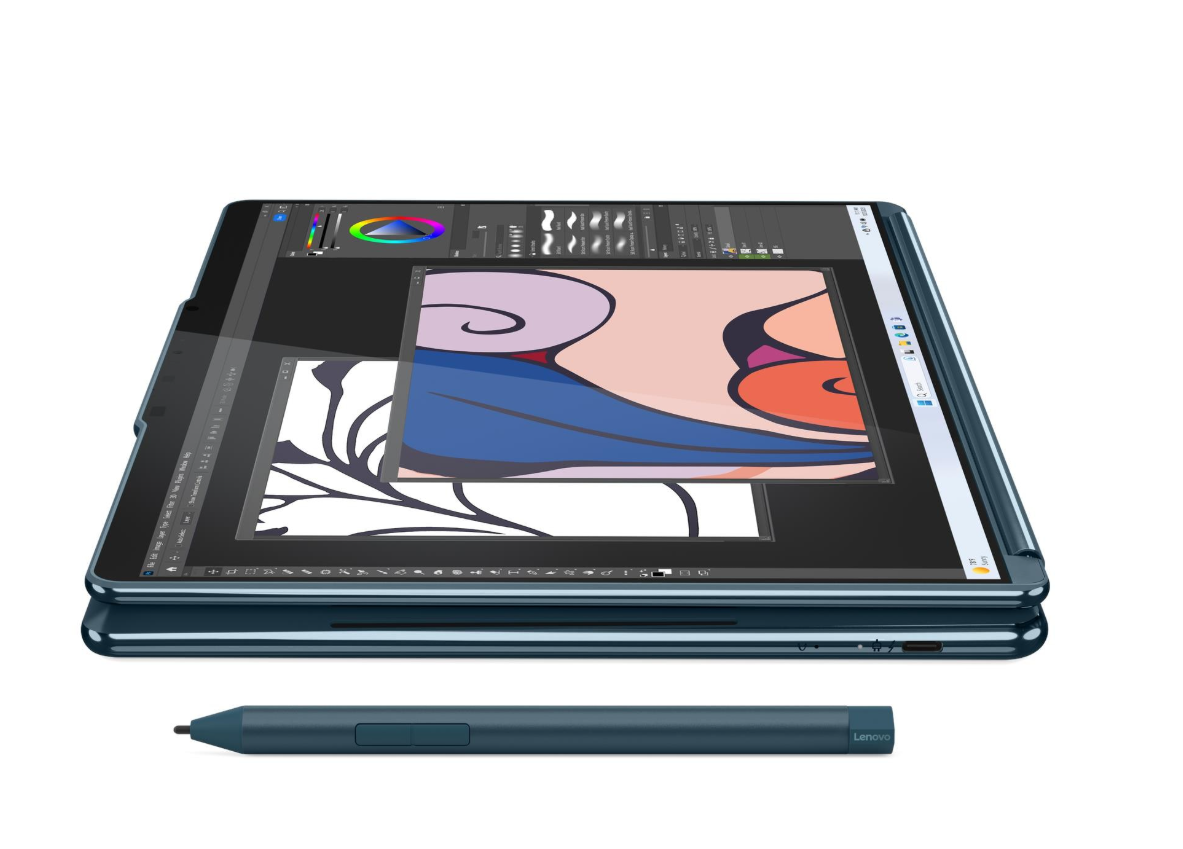 מחשב נייד Yoga Book 9 13IMU9 2x 13.3″ Ultra 7 155H/32G/1TB/Touch/OLED/11P/3YOS