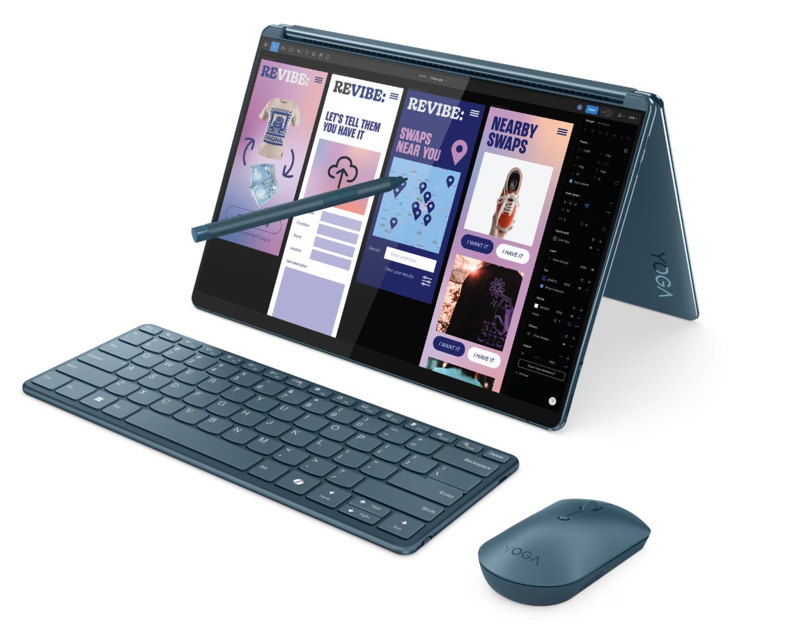 מחשב נייד Yoga Book 9 13IMU9 2x 13.3″ Ultra 7 155H/32G/1TB/Touch/OLED/11P/3YOS